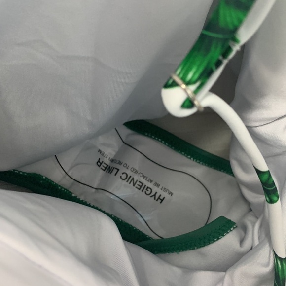 Banana Leaf Twist-Front One Piece Swimsuit - Picture 5 of 11